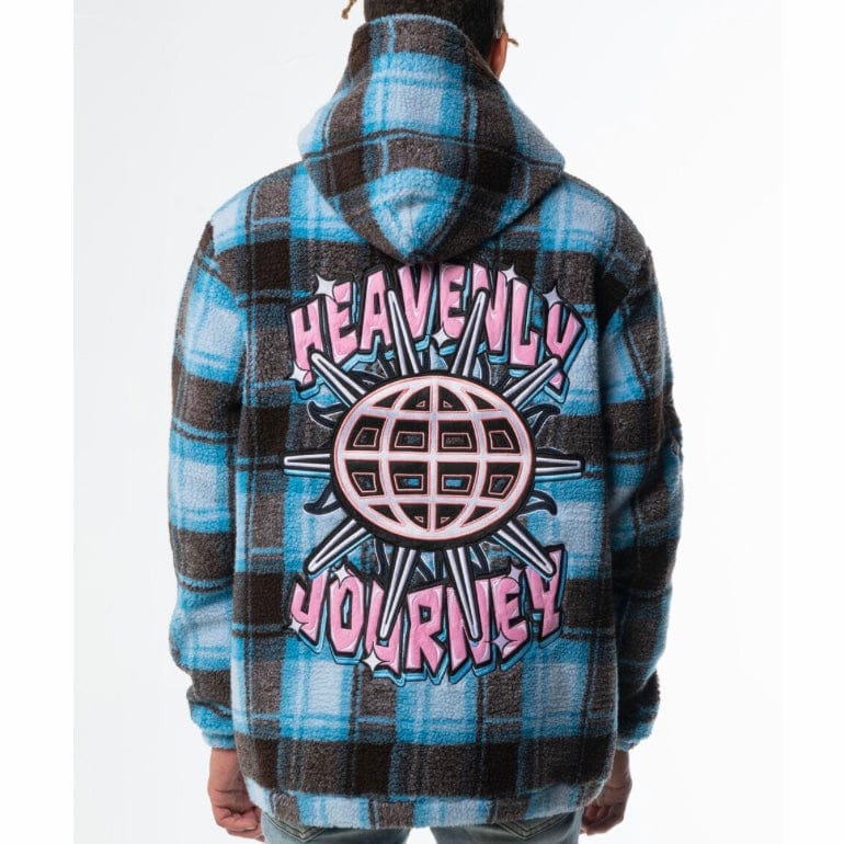 Sugar Hill Starworld Sherpa Hoodie (Blue Plaid) SH22-HOL-13 - Image 4
