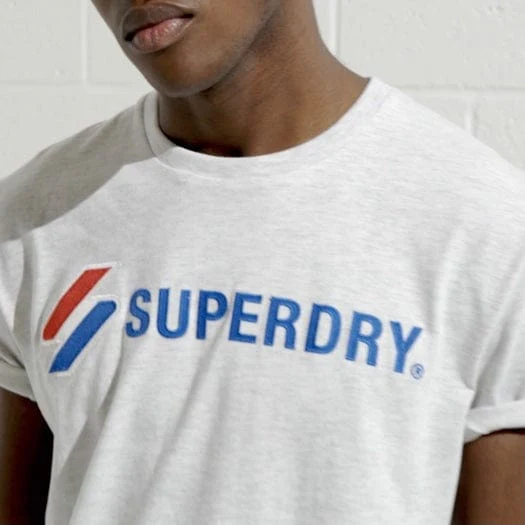 Superdry Sportstyle Applique Tee (Ice Marl) M1010971A - Image 2