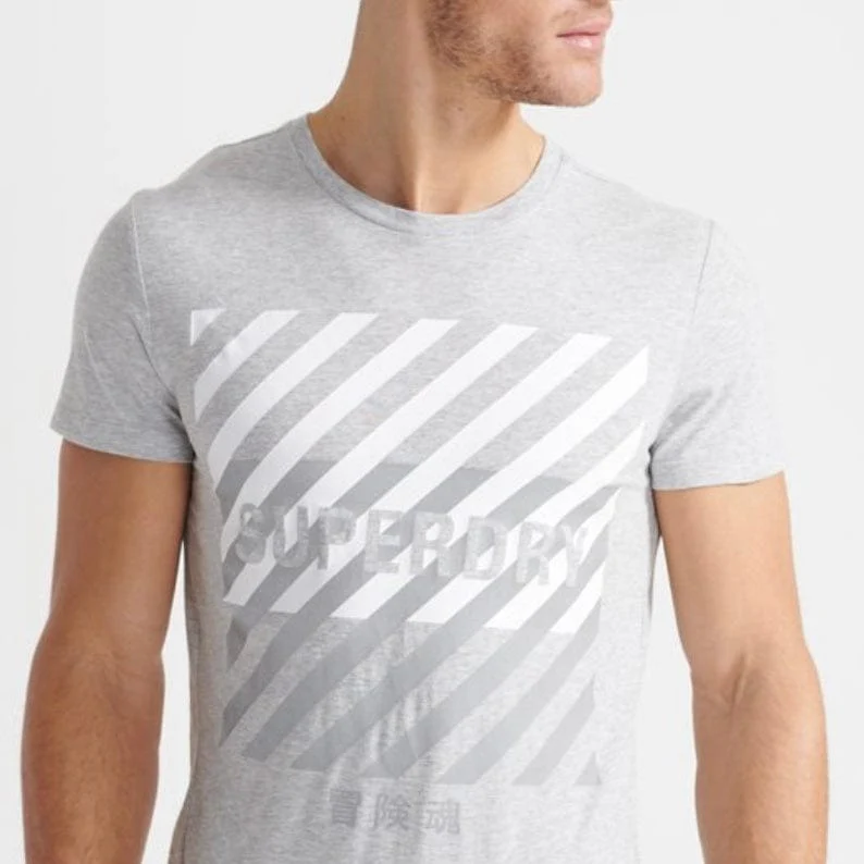 Superdry Training Coresport Graphic Tee (Grey Marl) M310184A - Image 2