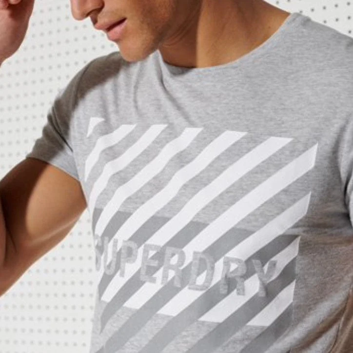 Superdry Training Coresport Graphic Tee (Grey Marl) M310184A - Image 3