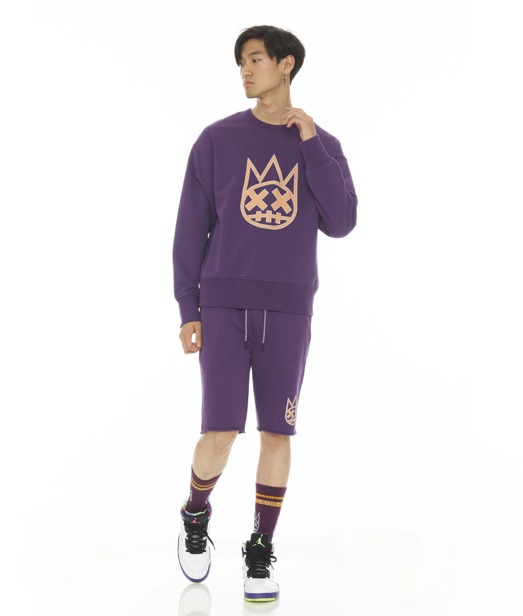 SWEATSHORT IN ACAI - Image 4