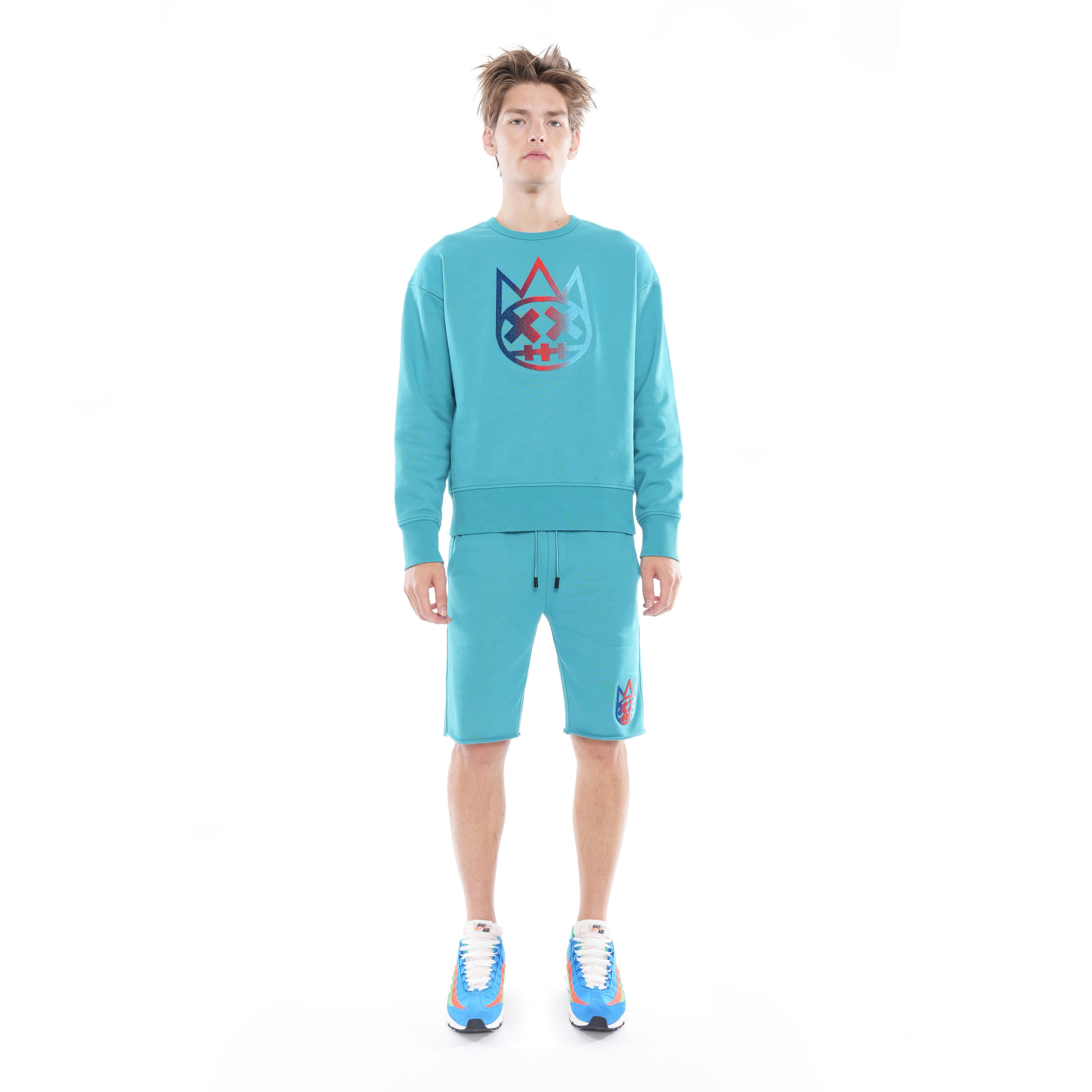 SWEATSHORT IN TILE BLUE - Image 5