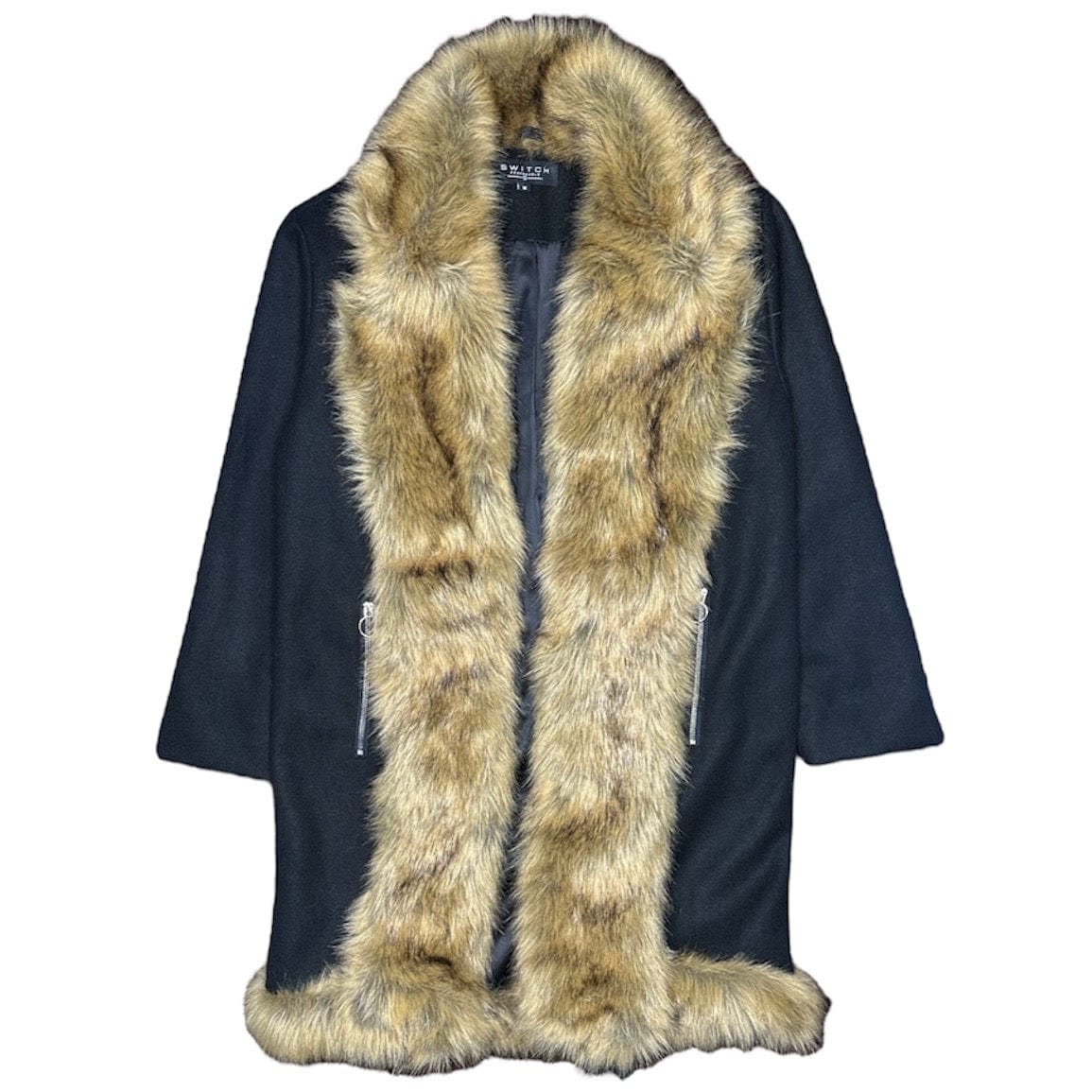Switch Remarkable Long Fur Coat (Black) SF0827