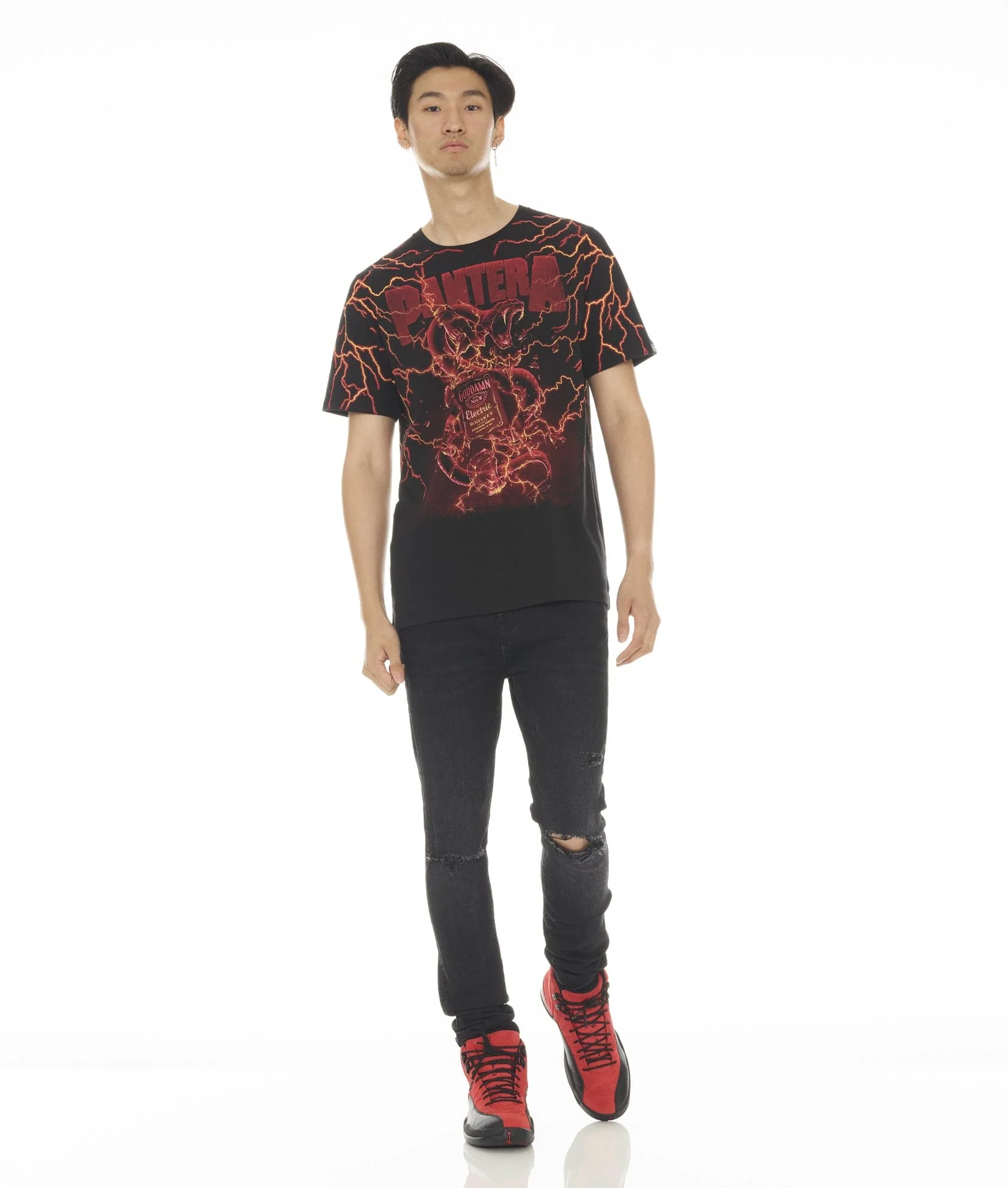 T-SHIRT SHORT SLEEVE CREW NECK TEE "WHISKEY" PANTERA - Image 3