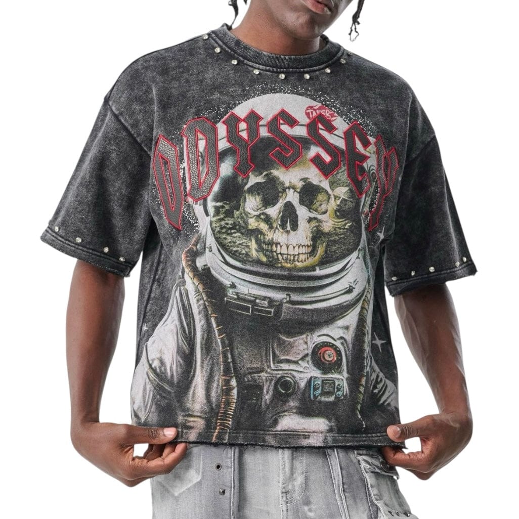Taker Digital Print Cropped T Shirt (Black) T5202 - Image 2