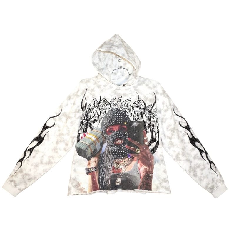 Taker Euphoria Cropped Hoodie (White) - Image 4