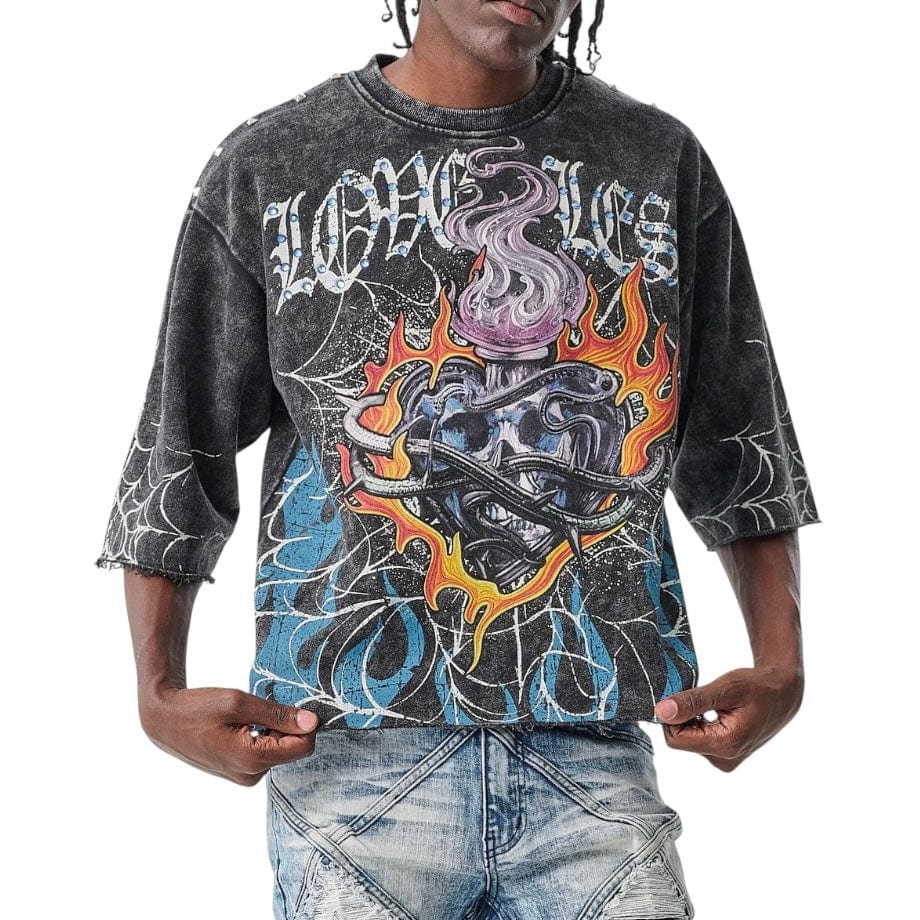 Taker Loveless Cropped T Shirt (Black) T5203 - Image 2
