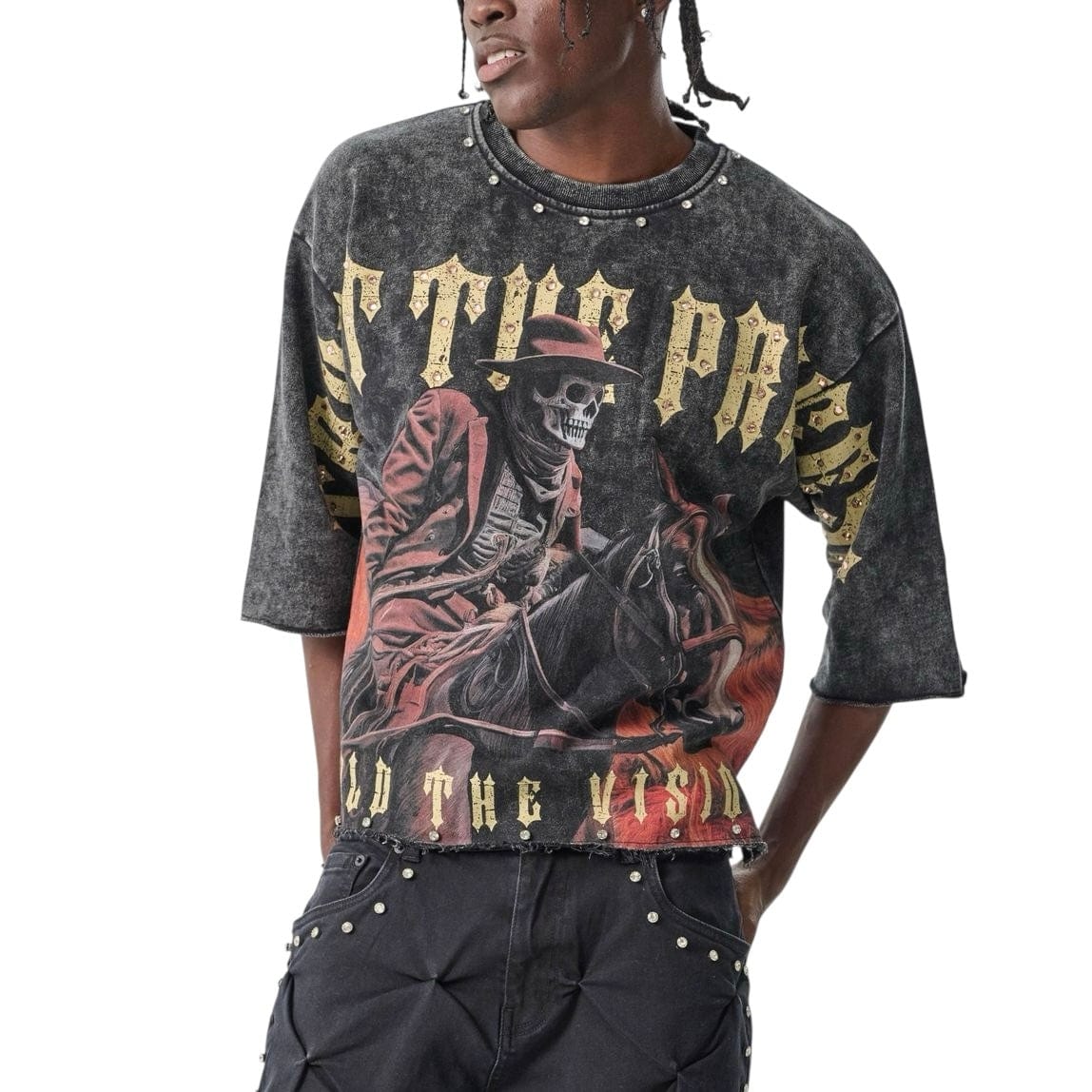 Taker Trust The Process Cropped T Shirt (Black) T5201 - Image 3