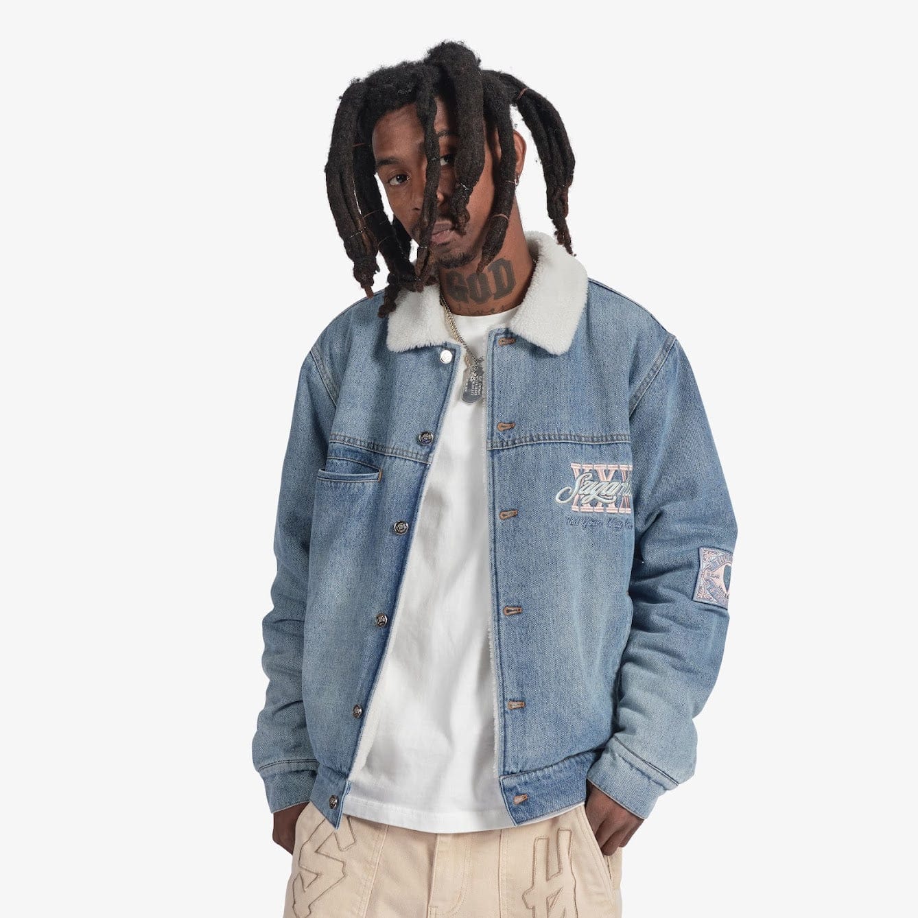 "The Heart" Denim Jacket (washed blue) - Image 2