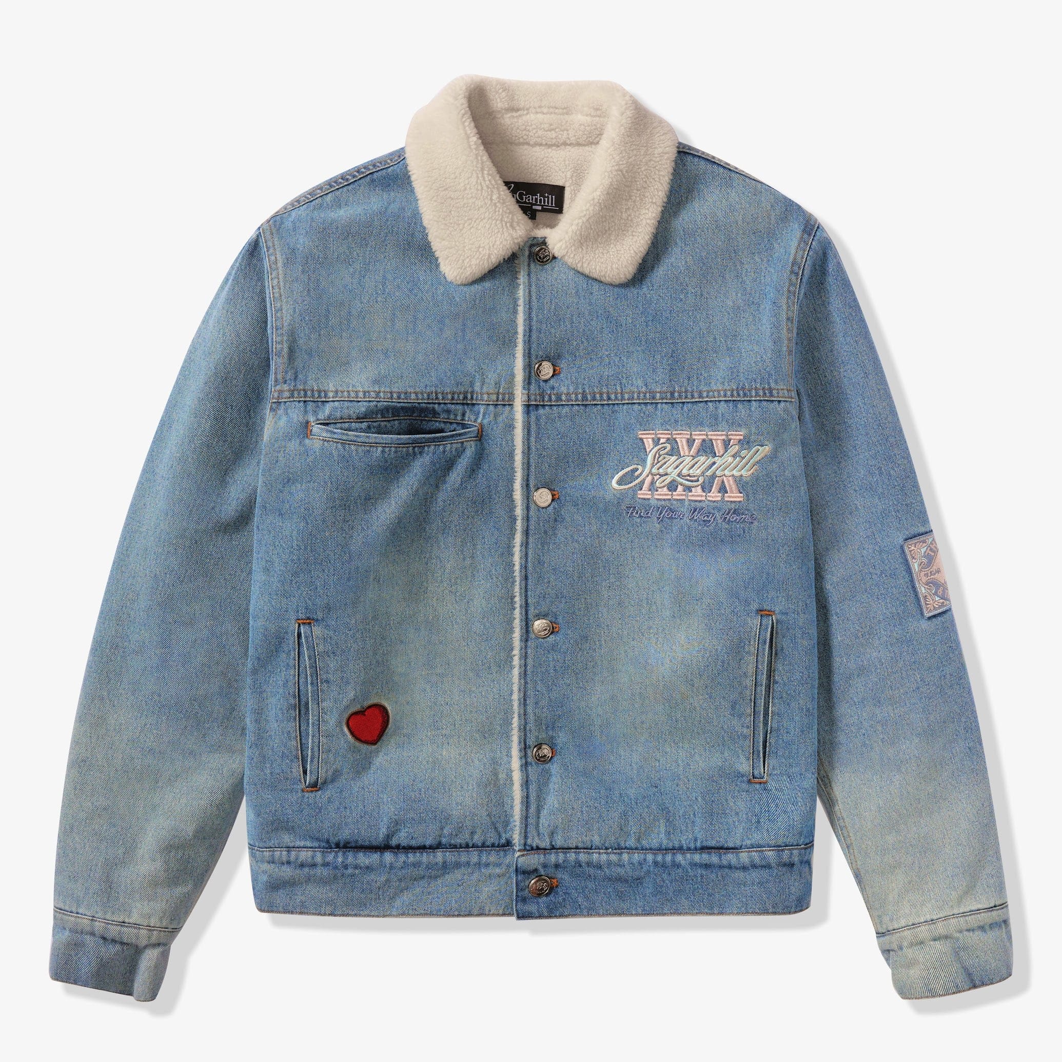 "The Heart" Denim Jacket (washed blue) - Image 3