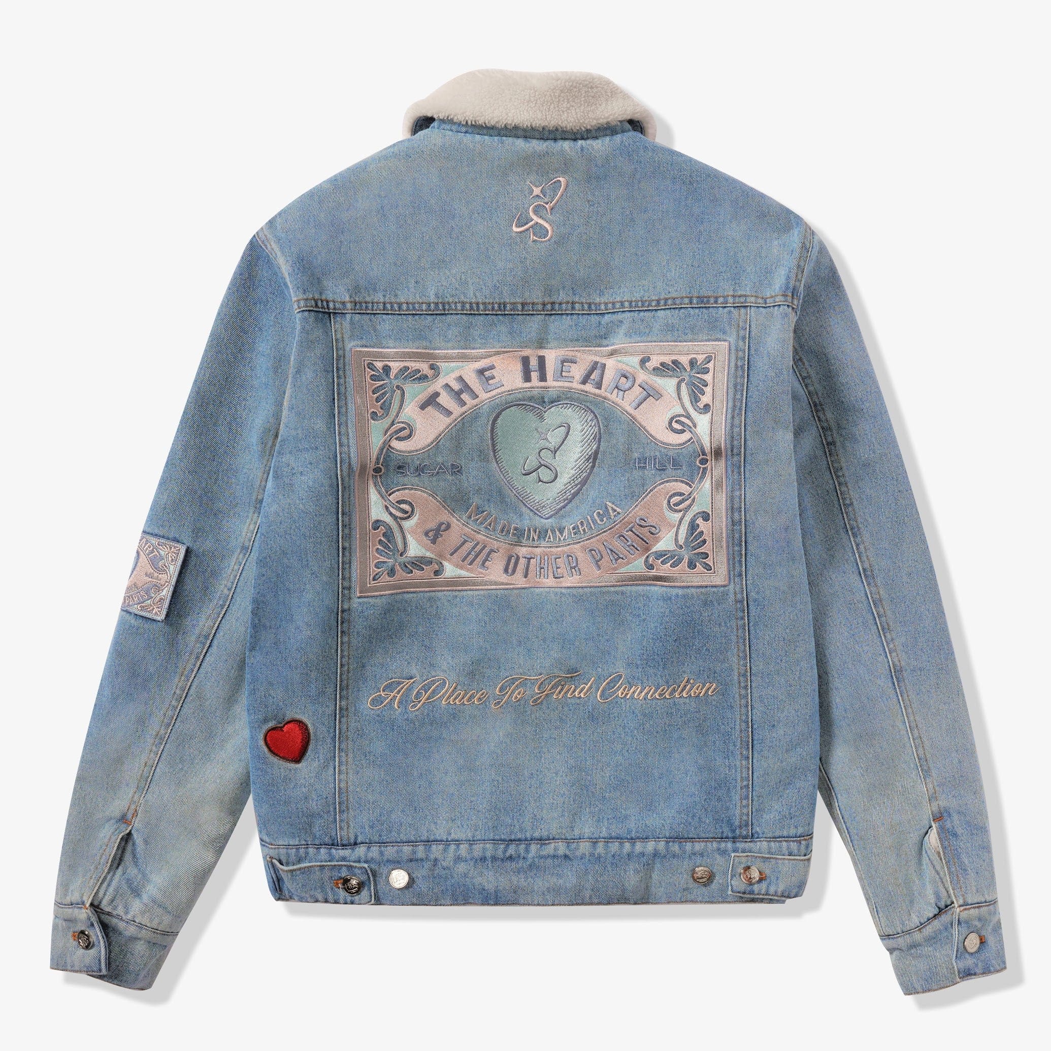 "The Heart" Denim Jacket (washed blue) - Image 4