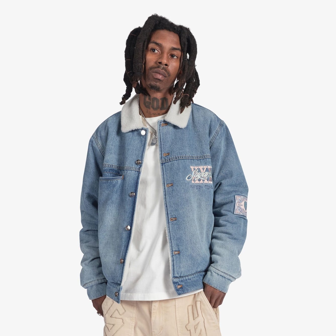 "The Heart" Denim Jacket (washed blue) - Image 7