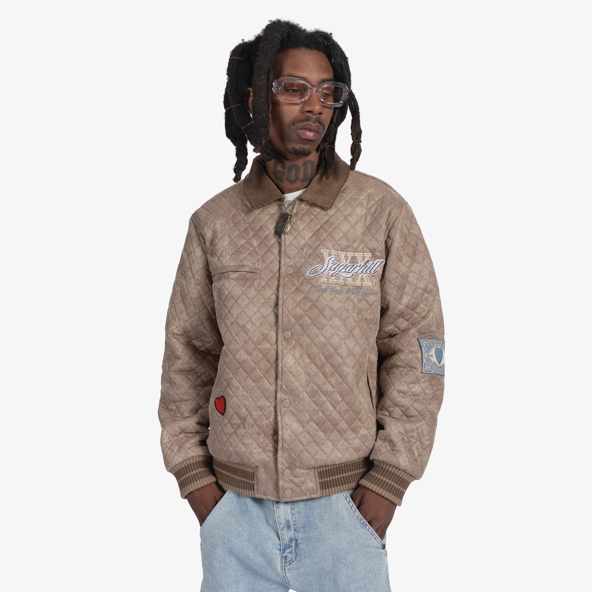"The Heart" Quilted Jacket (beige) - Image 3