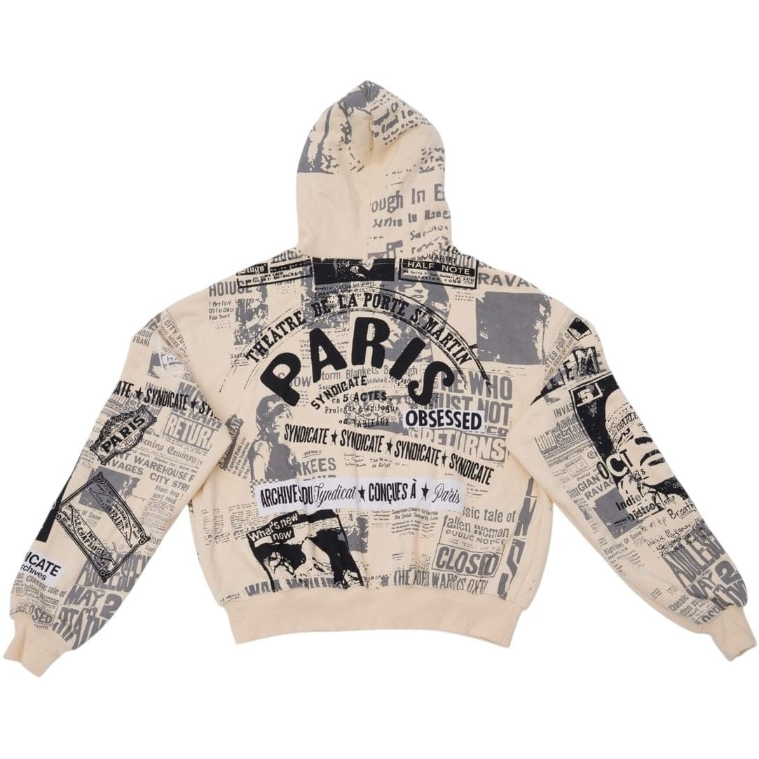 The Syndicate Archive Zip Up Hoodie (Bone) - Image 2