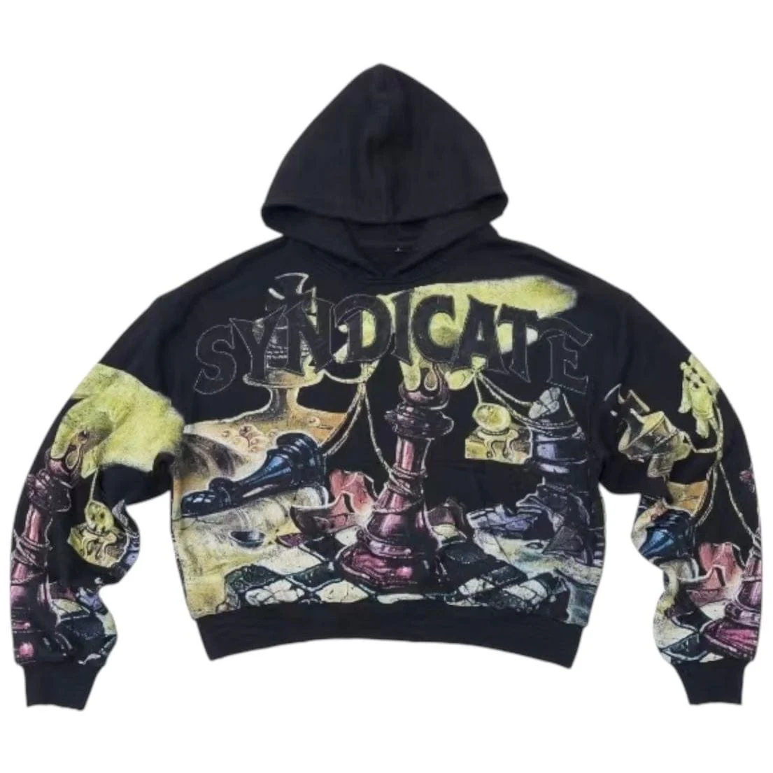 The Syndicate King Hoodie (Black Wash)