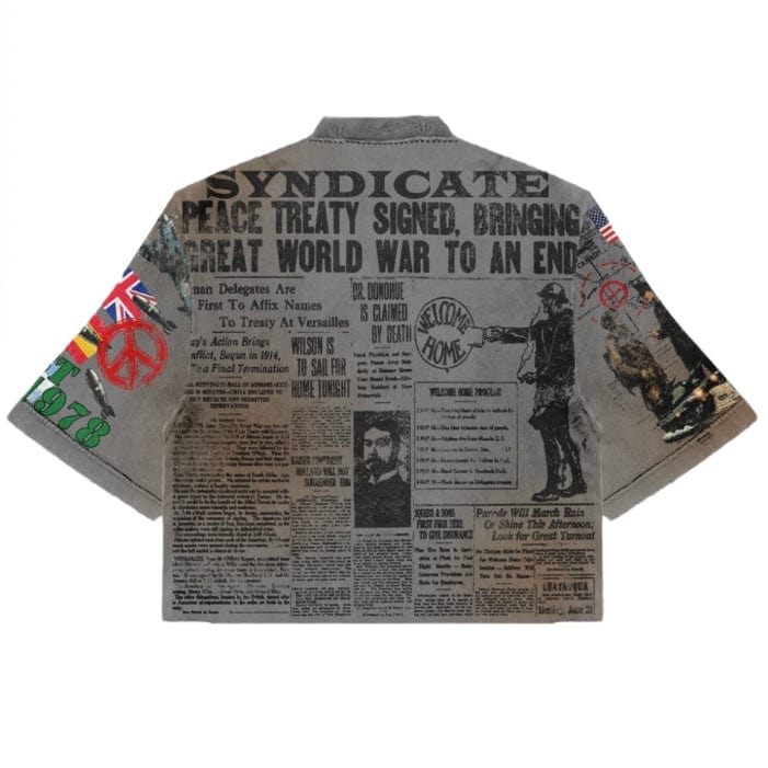 The Syndicate Peace Treaty Tee (Grey Wash) SYAN-10 - Image 2