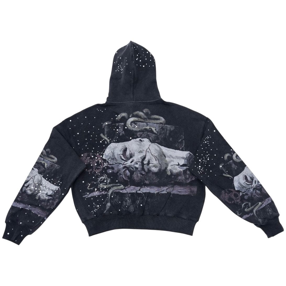 The Syndicate Statue Zip Up Hoodie (Black Wash) - Image 2