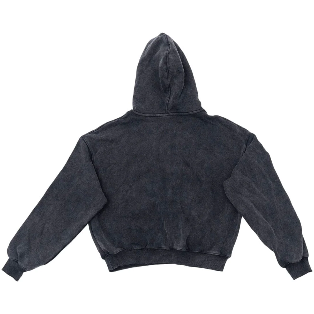 The Syndicate Web Zip Up Hoodie (Black Wash) - Image 2