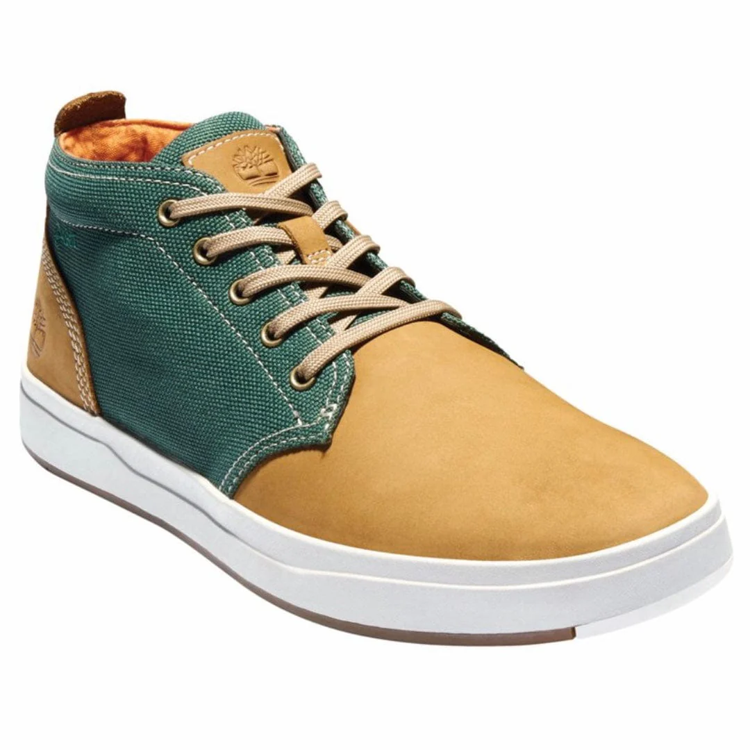 Timberland Davis Square Chukka Shoes (Wheat Nubuck/Green) 0A2J72231 - Image 2