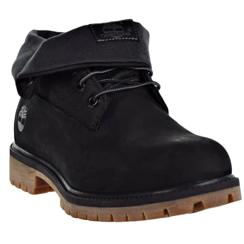 Timberland Heritage Roll Top Boots (Black Nubuck) TB-0A1S5P-001 - Image 5