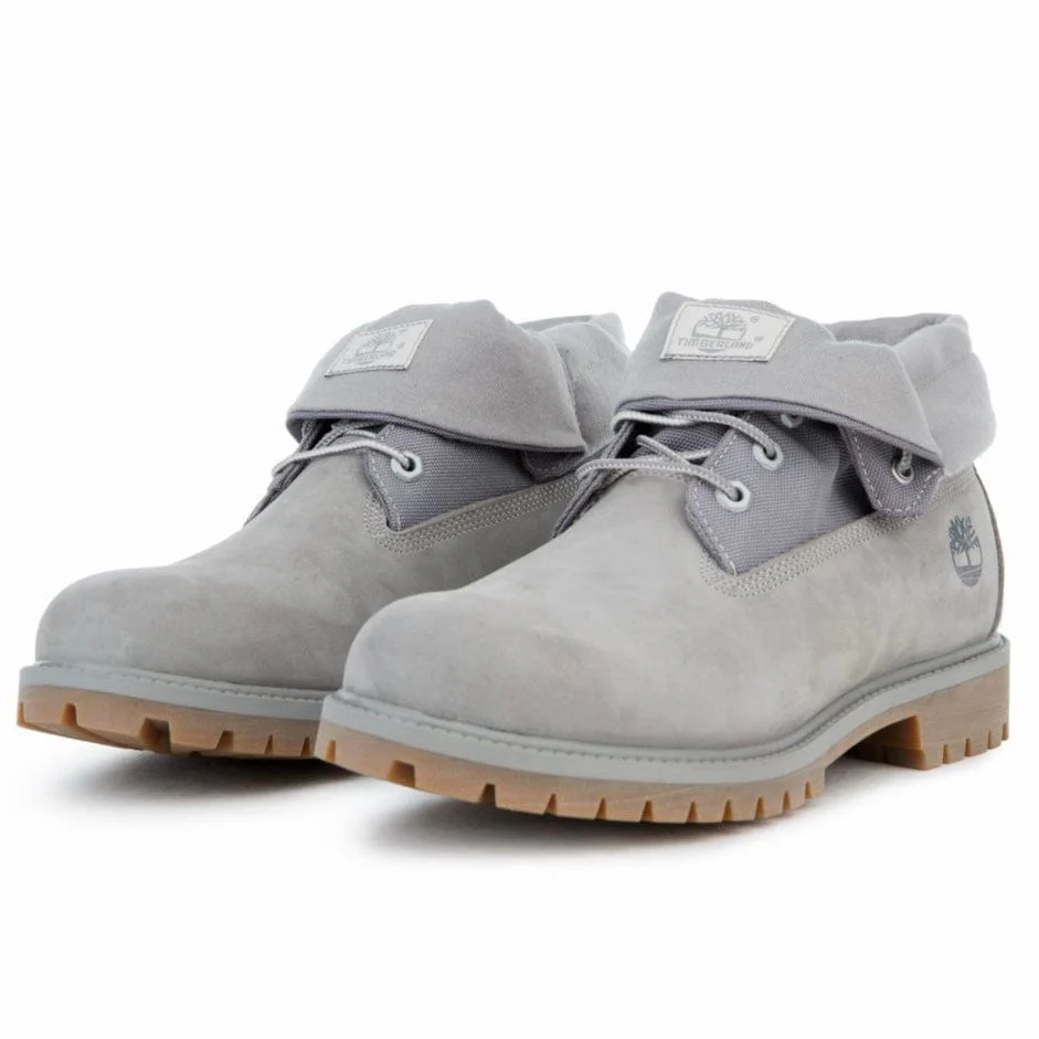 Timberland Heritage Roll Top Boots (Medium Grey Nubuck) TB-0A1S61-F49 - Image 4