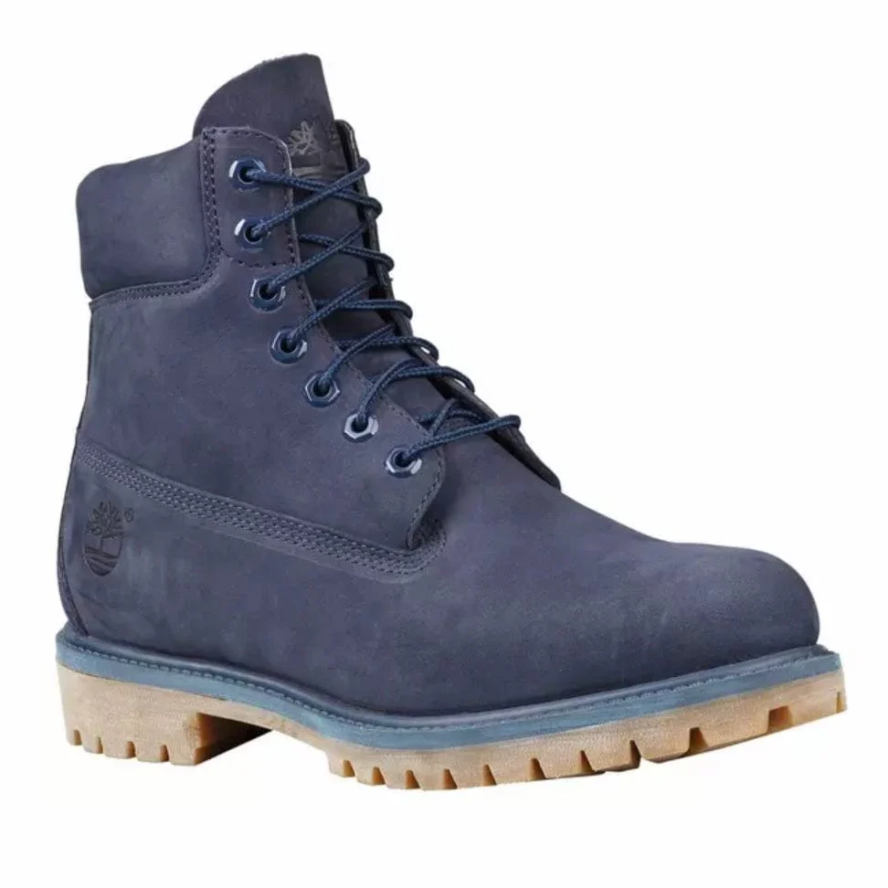 Timberland Premium 6-Inch Waterproof Boots (Medium Blue Nubuck) TB06718B - Image 5
