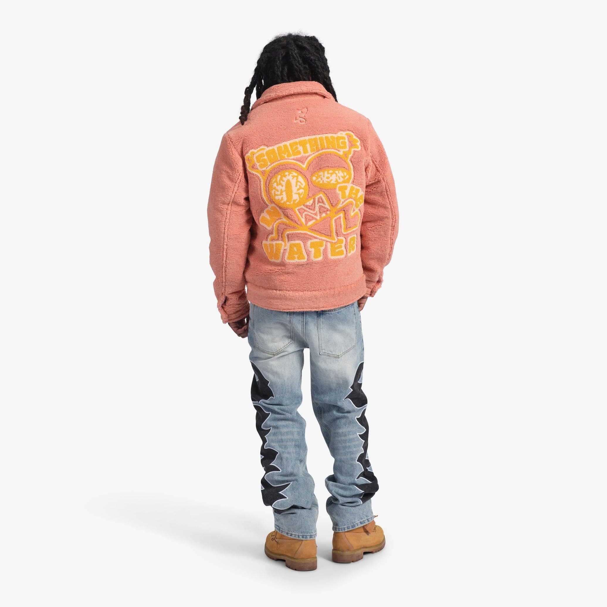 "Toxins" Plush Jacket (coral) - Image 7