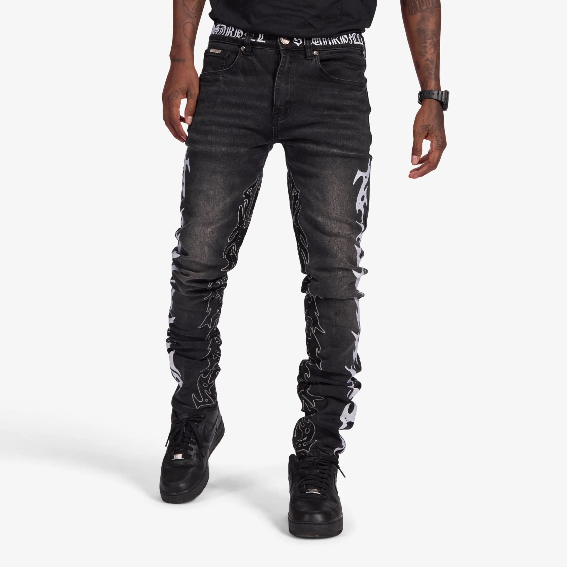 "Toxins" Skinny Jeans (black wash) - Image 2
