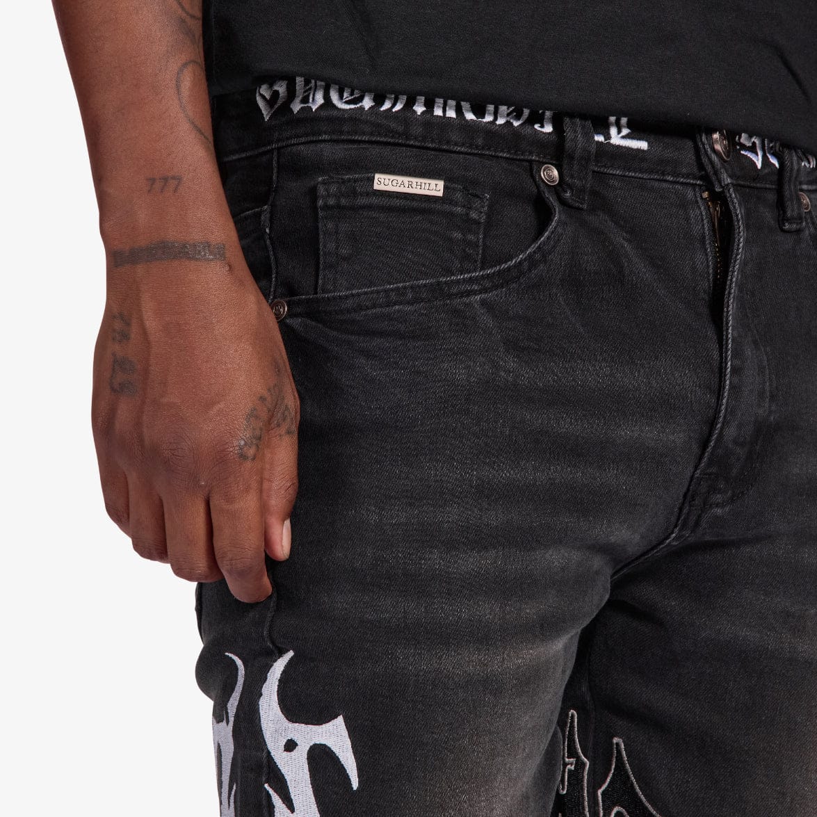 "Toxins" Skinny Jeans (black wash) - Image 4