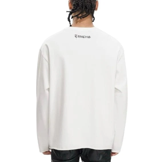 Trnchs Burning Heart Long Sleeve Tee (White) - Image 4