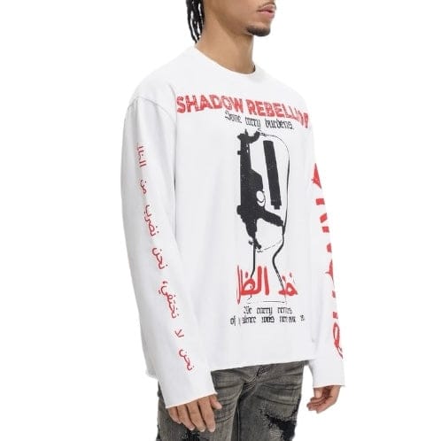 Trnchs Shadow Rebellion Long Sleeve Tee (White) - Image 2