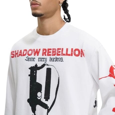 Trnchs Shadow Rebellion Long Sleeve Tee (White) - Image 5