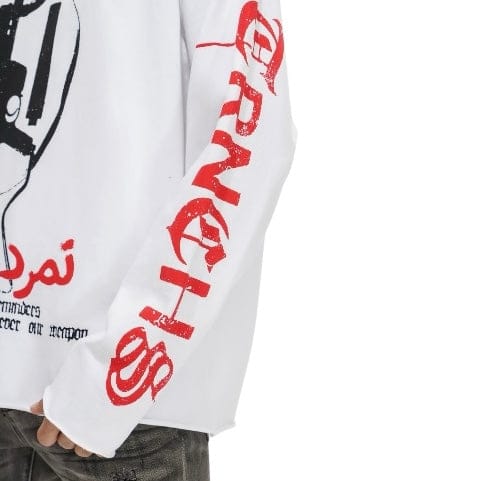 Trnchs Shadow Rebellion Long Sleeve Tee (White) - Image 6