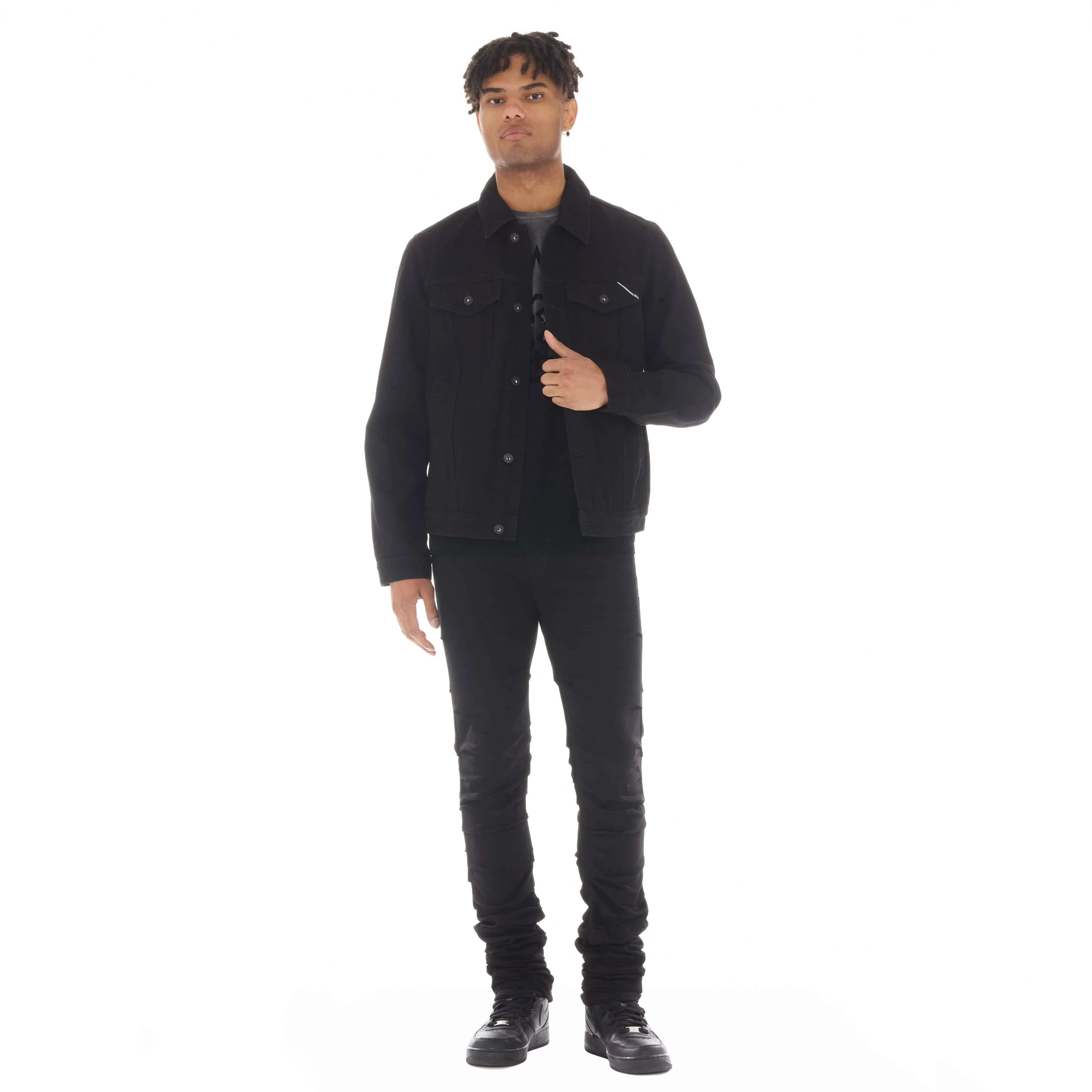 TYPE II DENIM JACKET IN DOUBLE BLACK - Image 3
