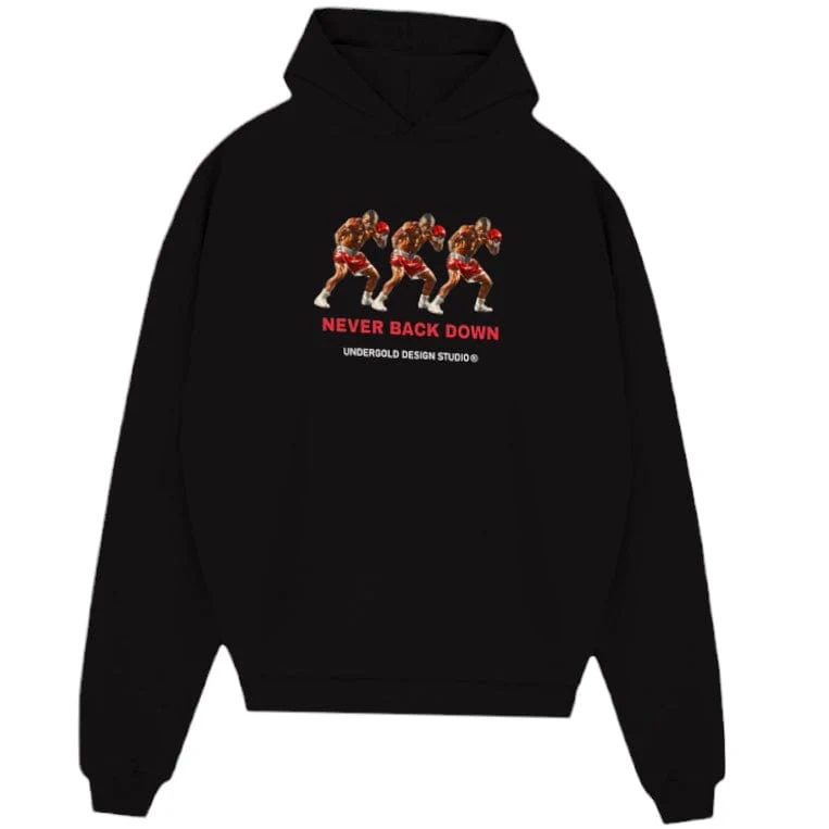Undergold Dreamers "Never Back Down" Hoodie (Black) - Image 4