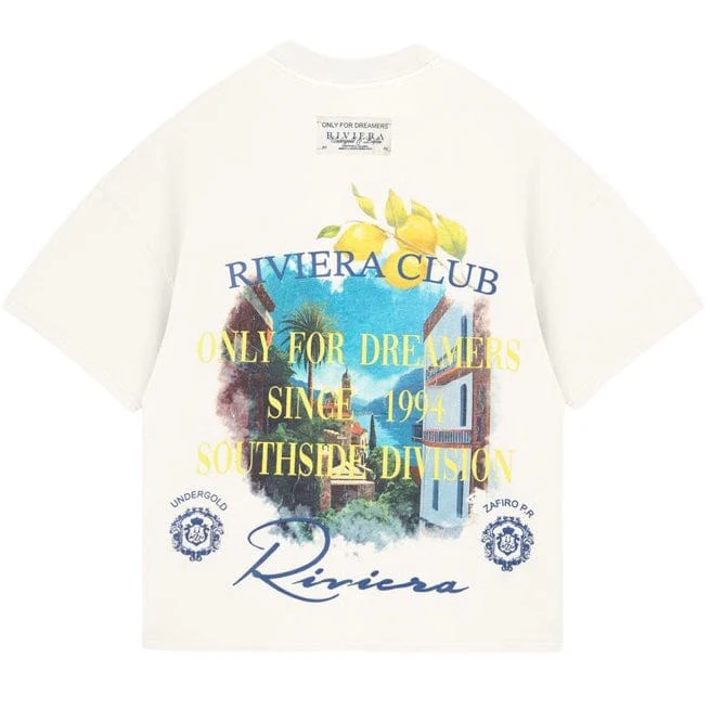 Undergold Riviera Colonial Boxy T Shirt (White) - Image 2