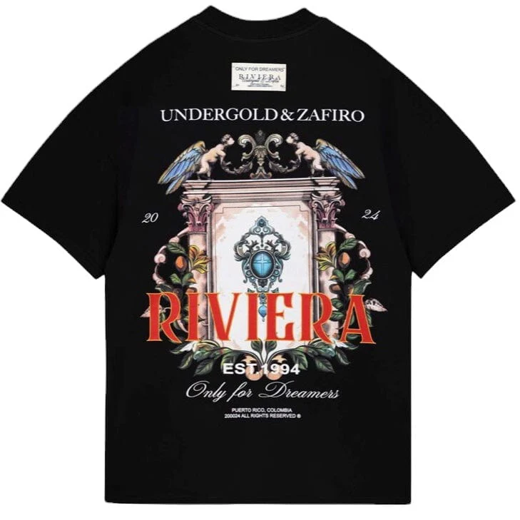 Undergold Riviera Door T Shirt (Black) - Image 2