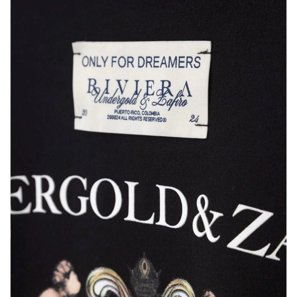 Undergold Riviera Door T Shirt (Black) - Image 4