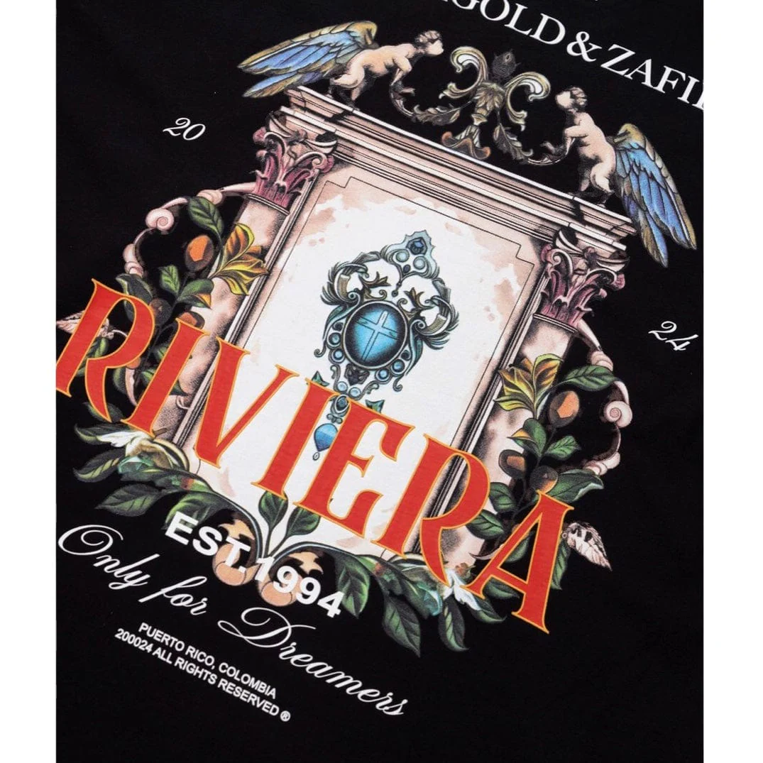 Undergold Riviera Door T Shirt (Black) - Image 6