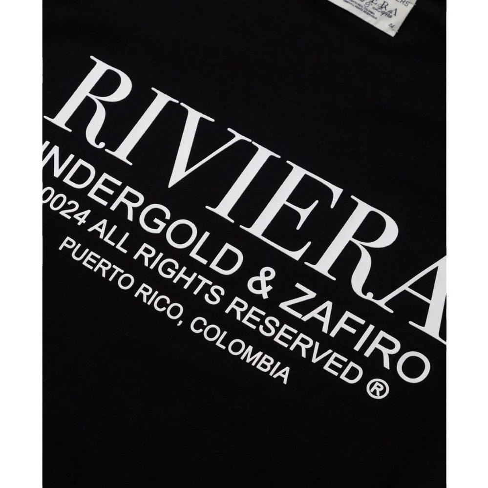 Undergold Riviera Fruit Angels Boxy T Shirt (Black) - Image 5