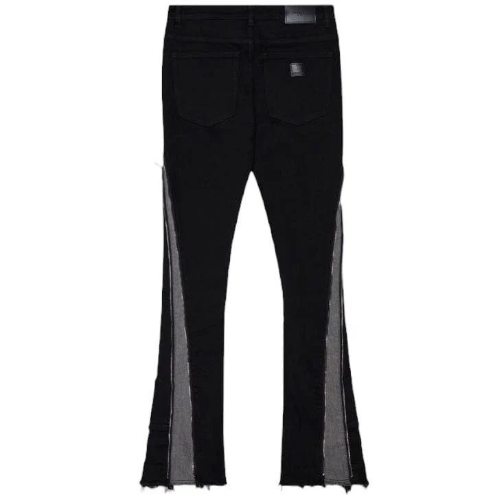 Valabasas Adapt Stacked Flare Jean (Black V Grey) VLBS5445 - Image 2