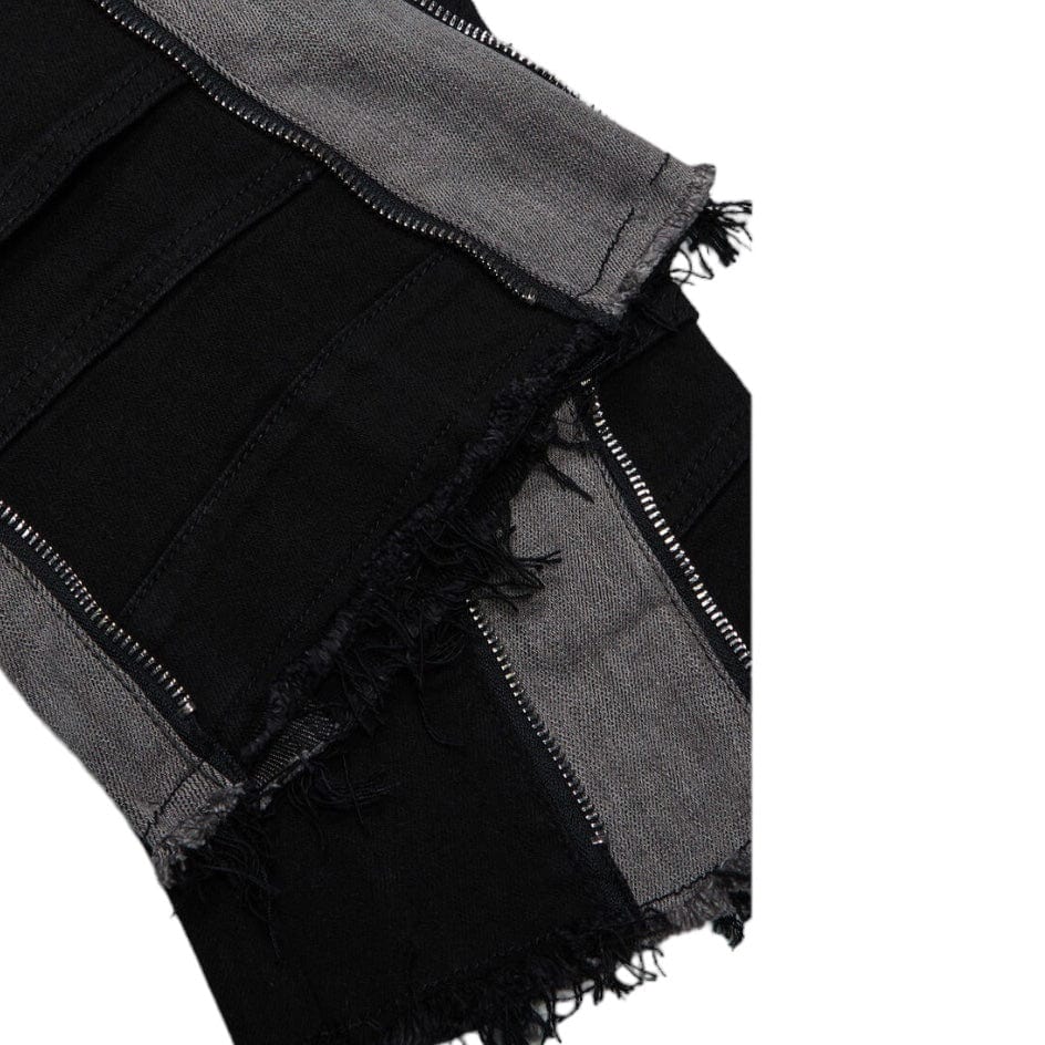 Valabasas Adapt Stacked Flare Jean (Black V Grey) VLBS5445 - Image 5