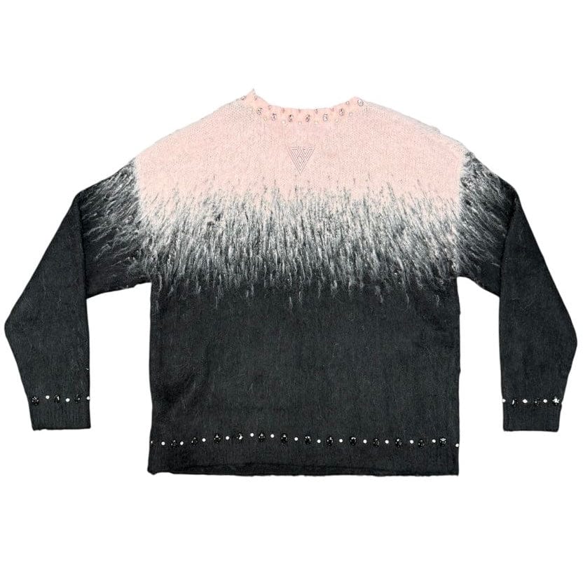 Valabasas Arranged Mohair Sweater (Black/Pink) VLBS-VCR1-1005 - Image 2