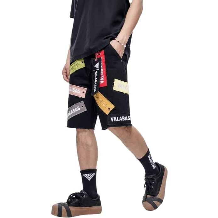 Valabasas Banner Denim Shorts (Jet Black) VLBS-VSH2-1031 - Image 5
