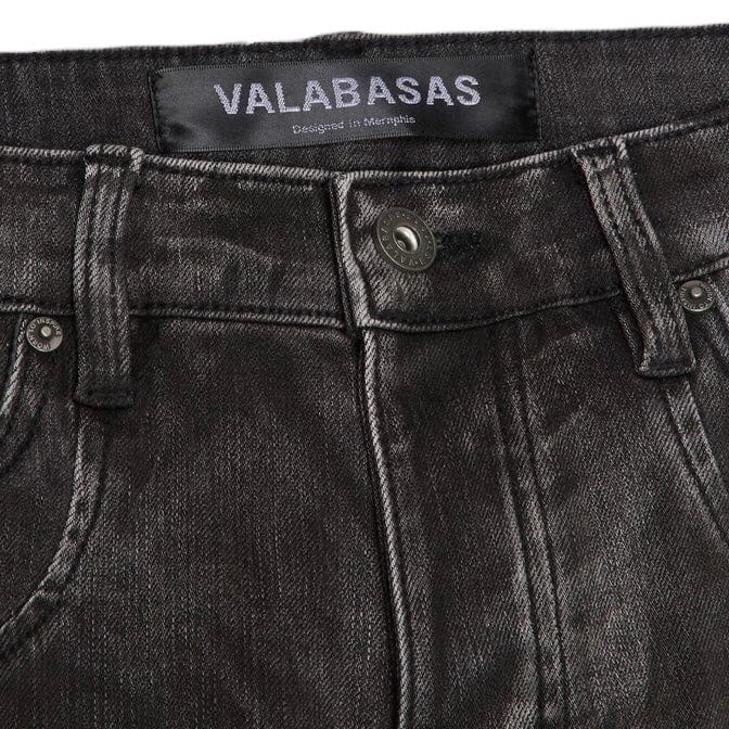 Valabasas "Broken" 4 Way Stretch Cargo Jean (Dirty Black) VLBS-VJ2-1013 - Image 4