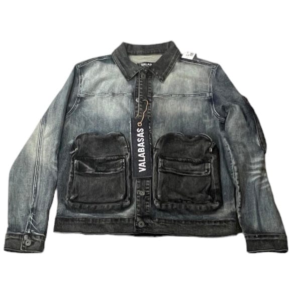 Valabasas Captain Denim Jacket (Blue Black Wash) VLBS6035 - Image 8