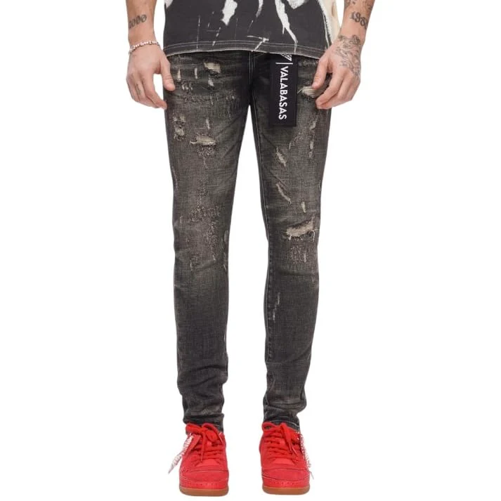Valabasas Collage Skinny Denim (Grey Vintage Wash) VLBS-VJ1-1011