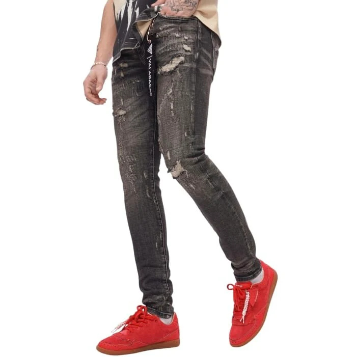 Valabasas Collage Skinny Denim (Grey Vintage Wash) VLBS-VJ1-1011 - Image 6