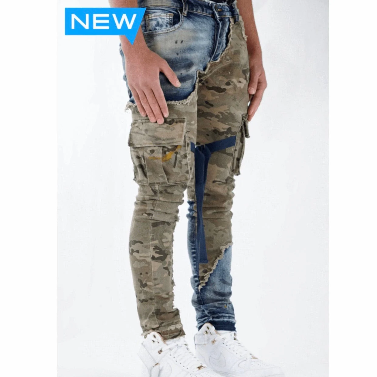 Valabasas Dragon Jeans (Blue/Olive Camo) VLBS2038 - Image 3