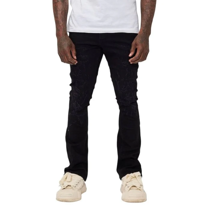 Valabasas Driftwood Stacked Denim (Jet Black) VLBSST003
